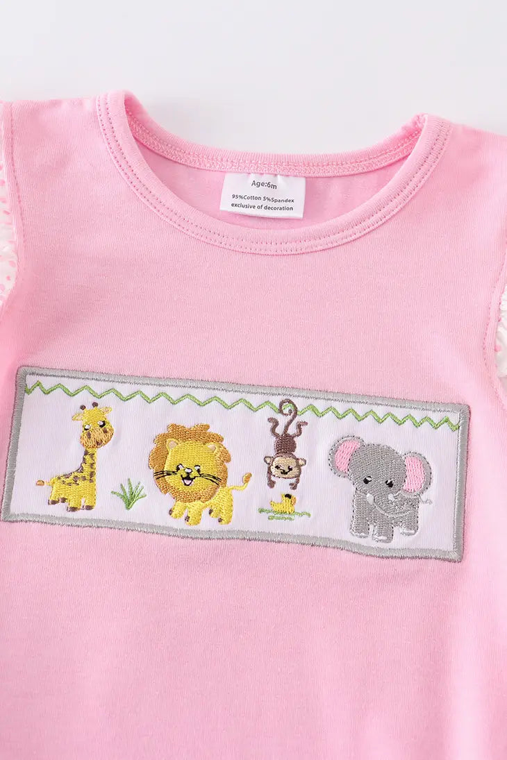 Zoo Embroidery Girls Bubble