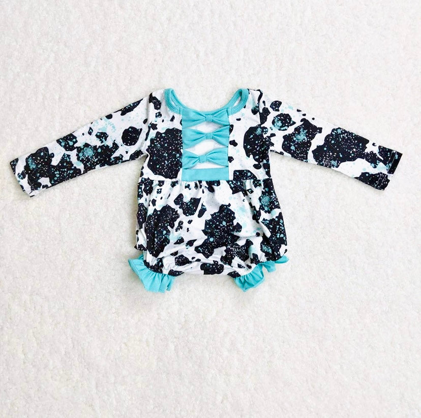 Turquoise & Cow Print Bubble